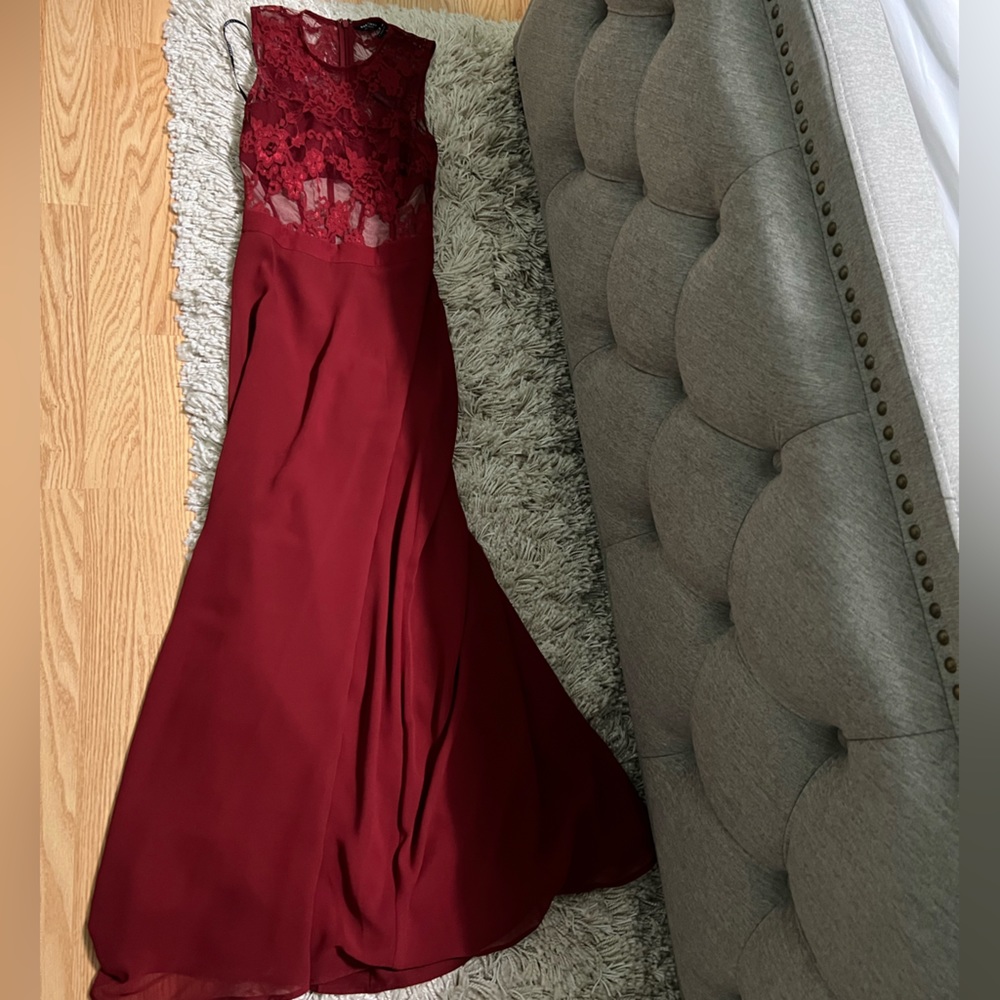 Guess Marciano Red bustier/corset lace overlay dress size 0